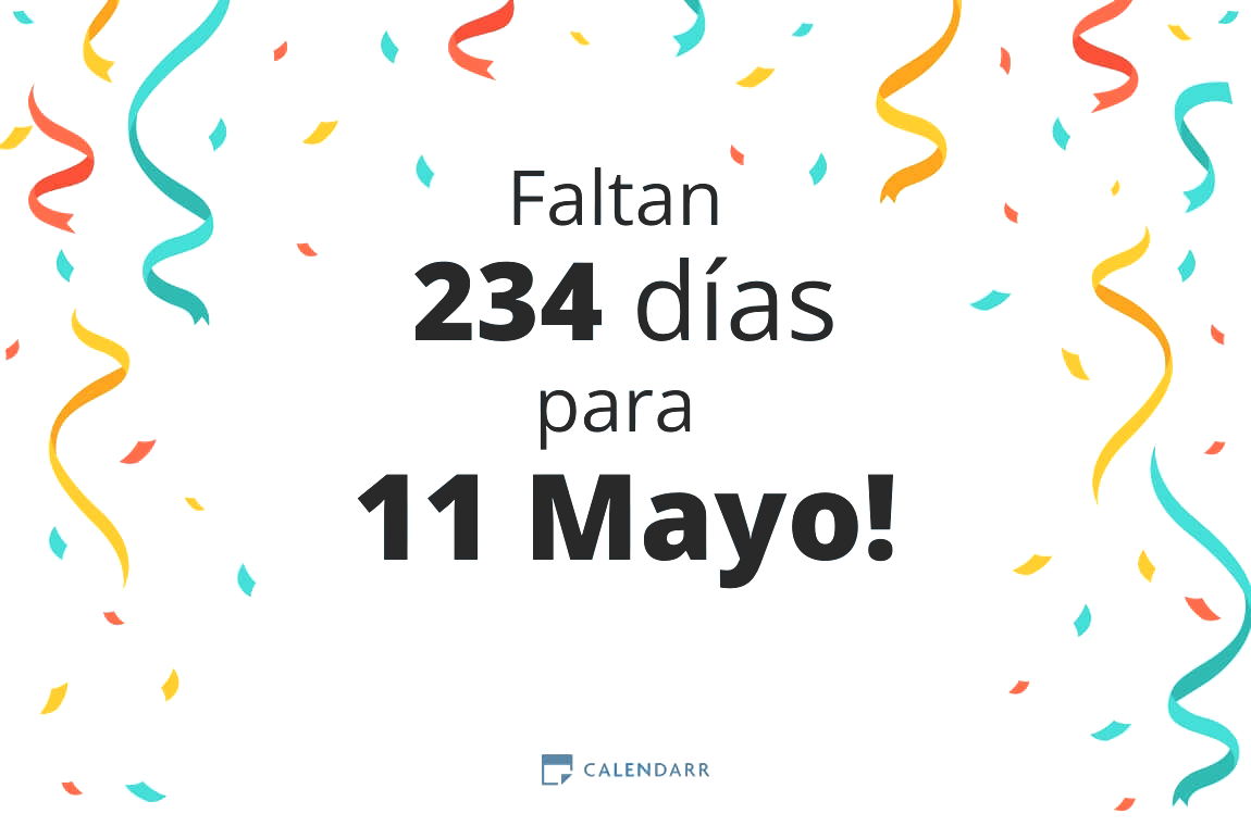 Descubre cuántos días faltan para 11 Mayo - Calendarr