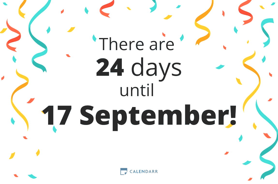 How many days until 17 September - Calendarr