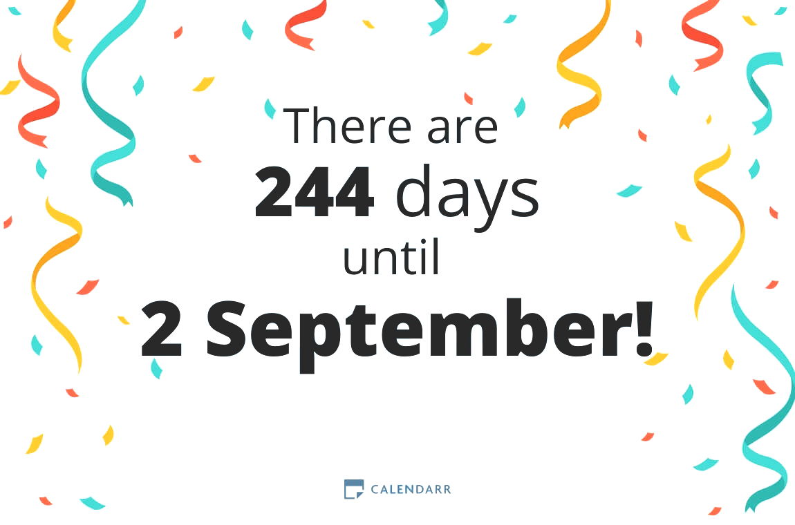 How many days until 2 September - Calendarr