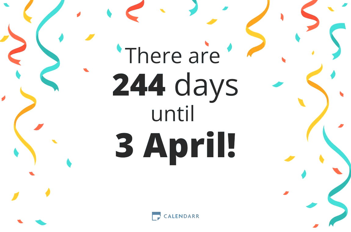 How many days until 3 April - Calendarr