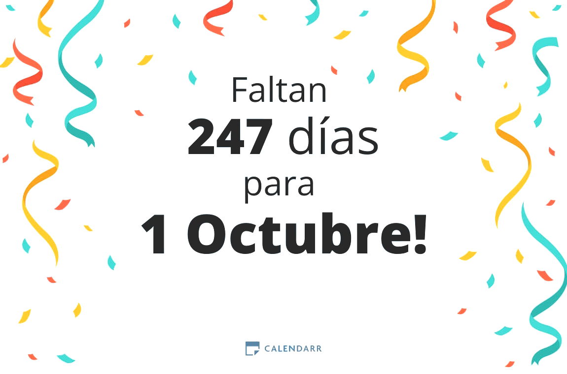 Descubre cuántos días faltan para 1 Octubre - Calendarr