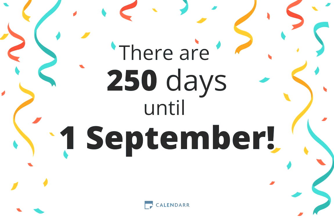 How many days until 1 September - Calendarr