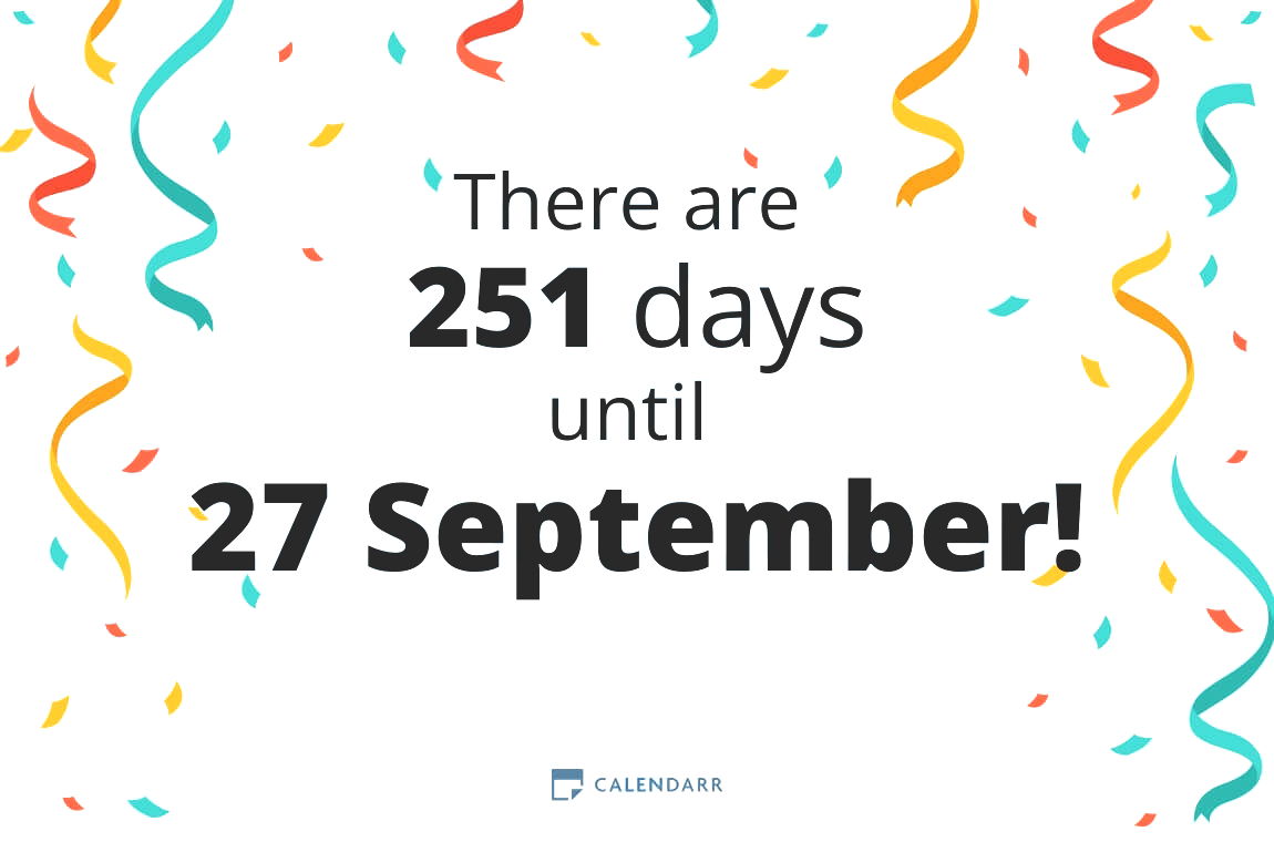 How many days until 27 September - Calendarr