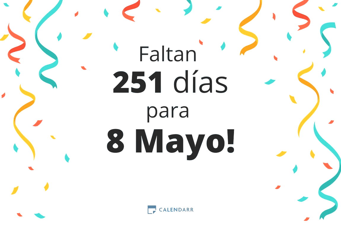 Descubre cuántos días faltan para 8 Mayo - Calendarr