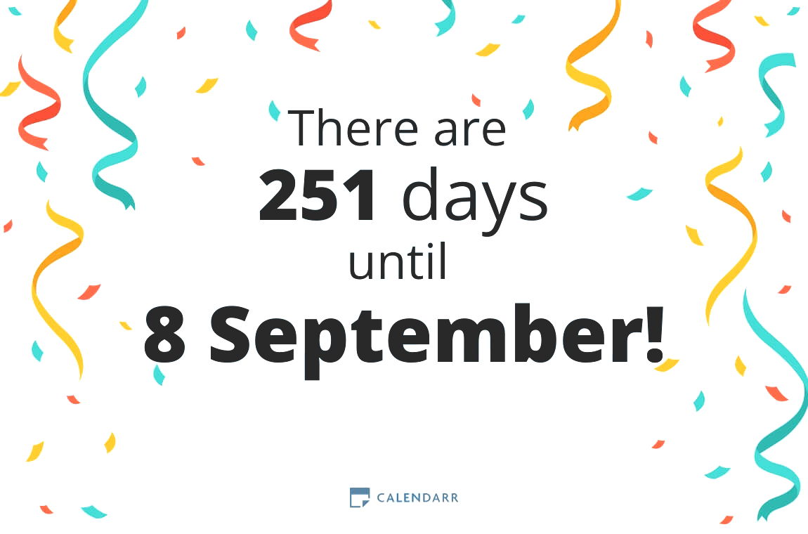 How many days until 8 September - Calendarr