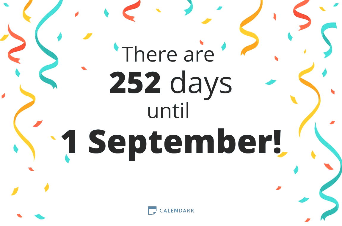 How many days until 1 September - Calendarr