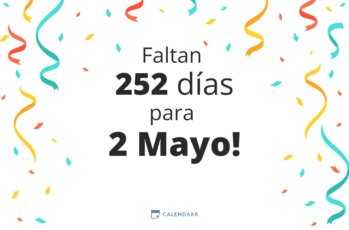 Descubre cuántos días faltan para 2 Mayo - Calendarr