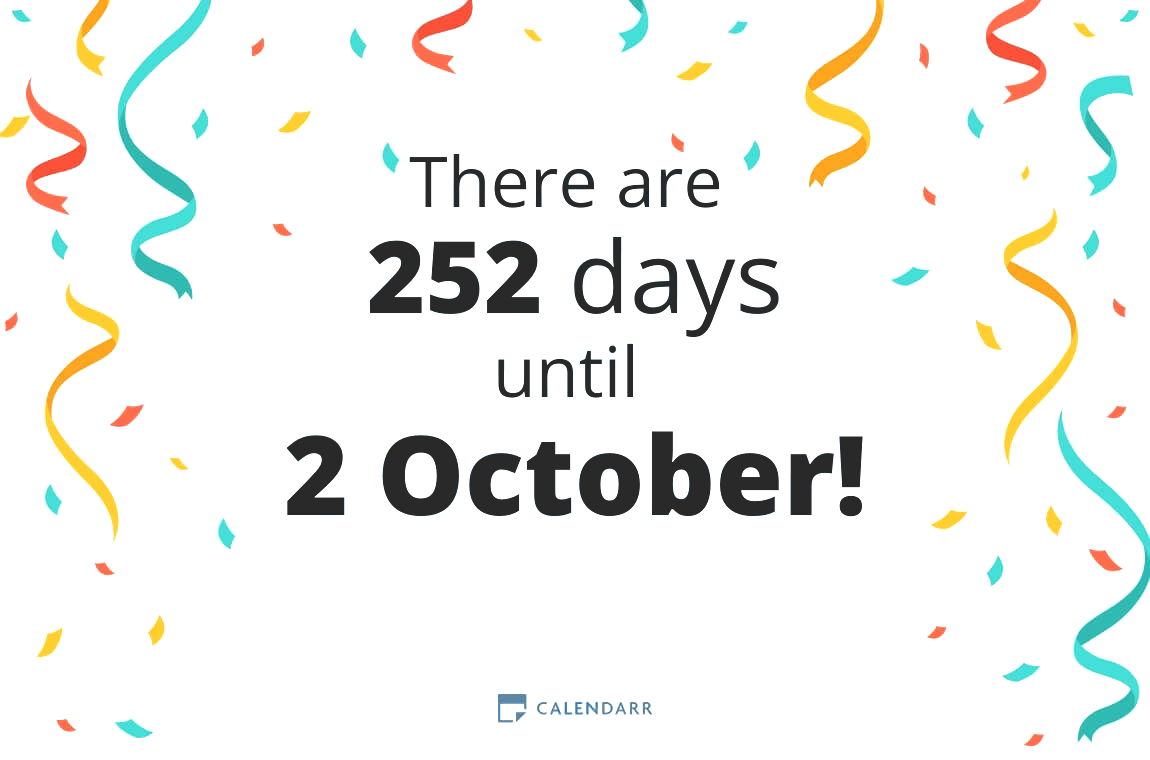 How many days until 2 October - Calendarr