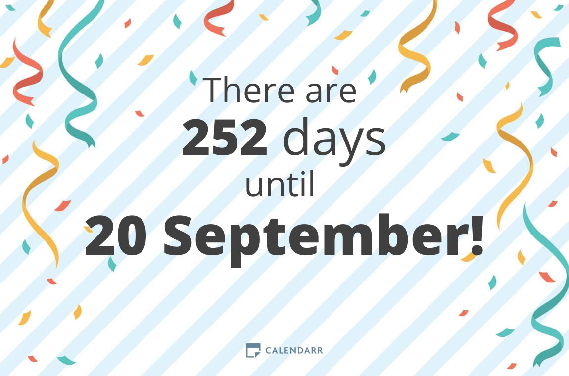 How Many Days Until 20 September Calendarr