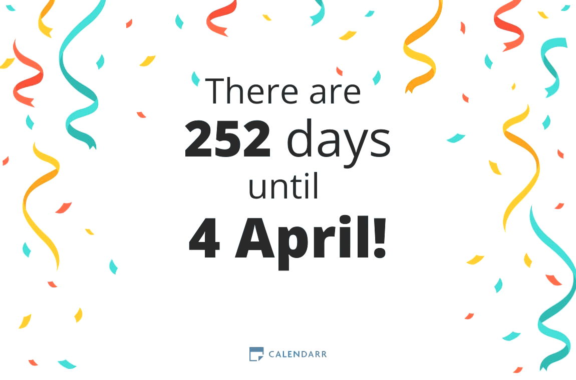How many days until 4 April - Calendarr