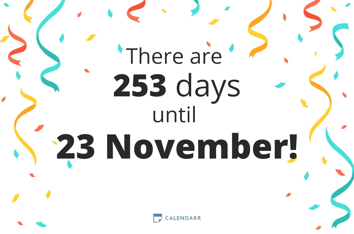 How many days until 23 November - Calendarr