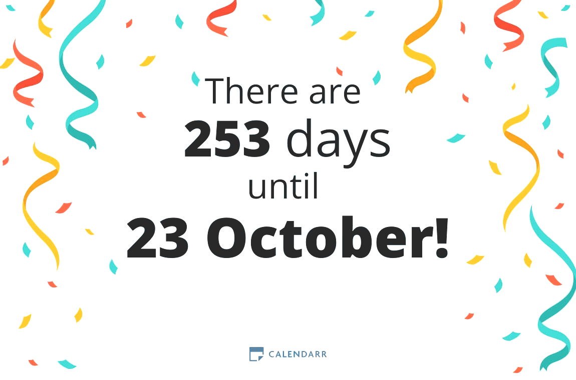 How many days until 23 October - Calendarr