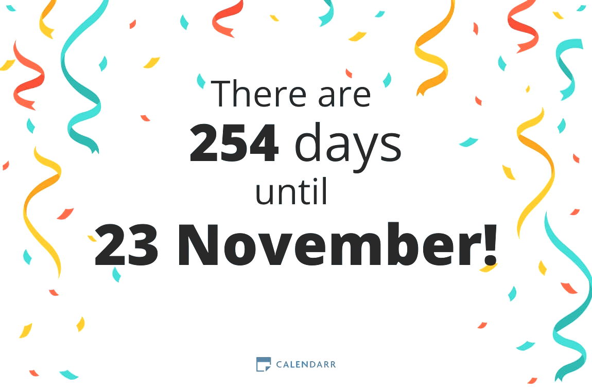 How many days until 23 November - Calendarr