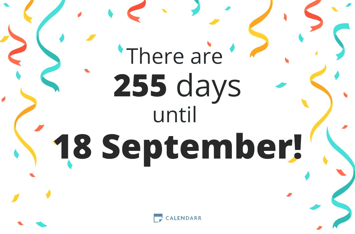 How many days until 18 September - Calendarr