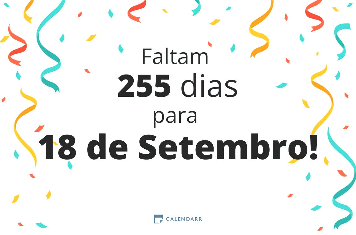 Descubra quantos dias faltam para 18 de Setembro - Calendarr