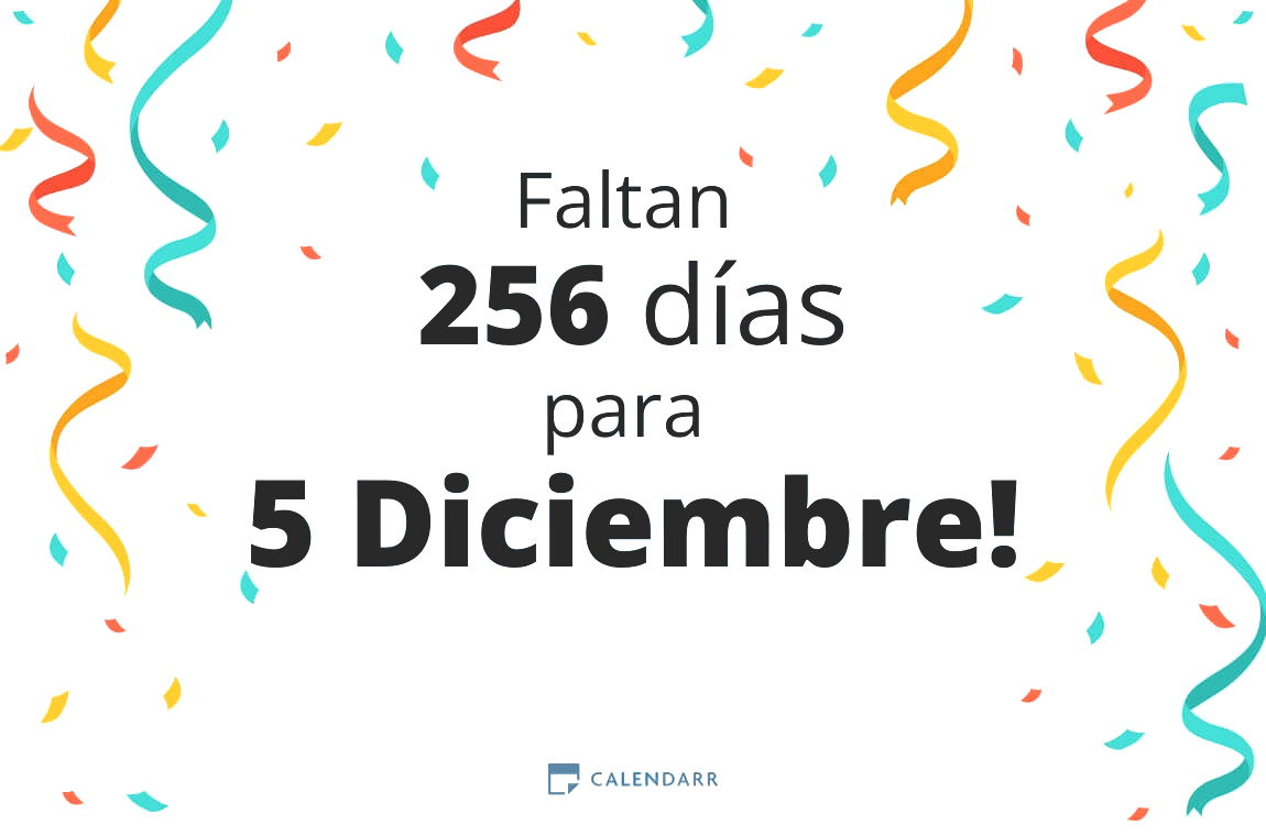 Descubre cuántos días faltan para 5 Diciembre - Calendarr