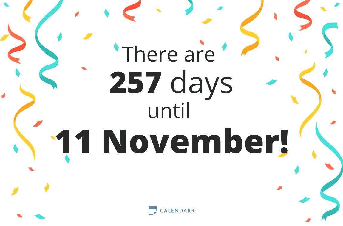 How many days until 11 November - Calendarr