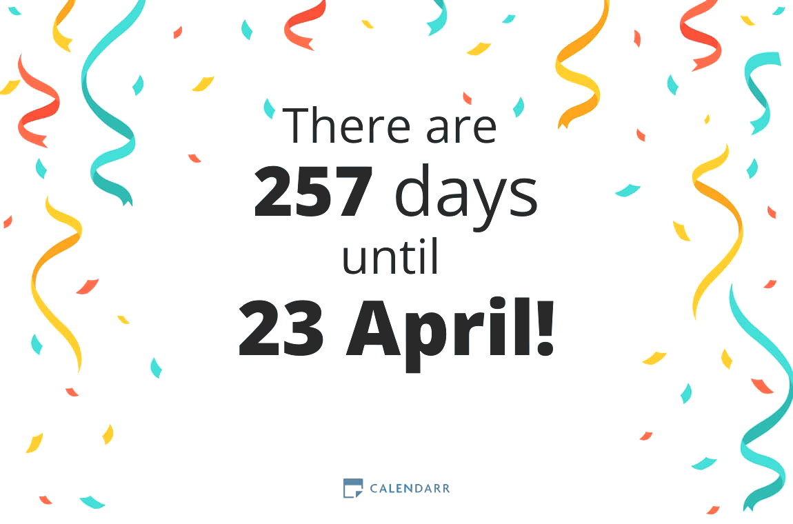 How many days until 23 April - Calendarr