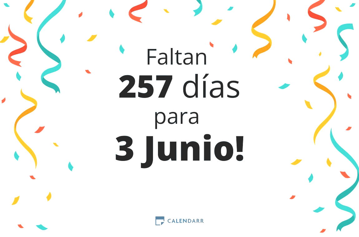 Descubre cuántos días faltan para 3 Junio - Calendarr