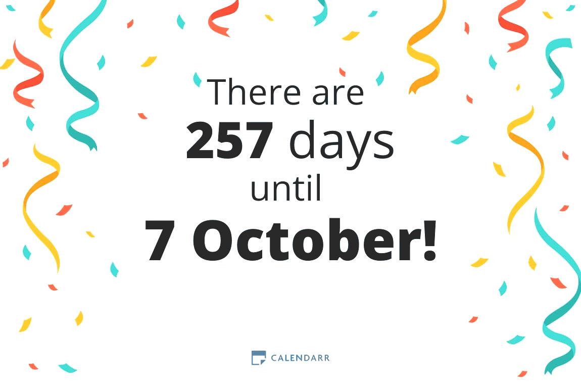 How many days until 7 October - Calendarr