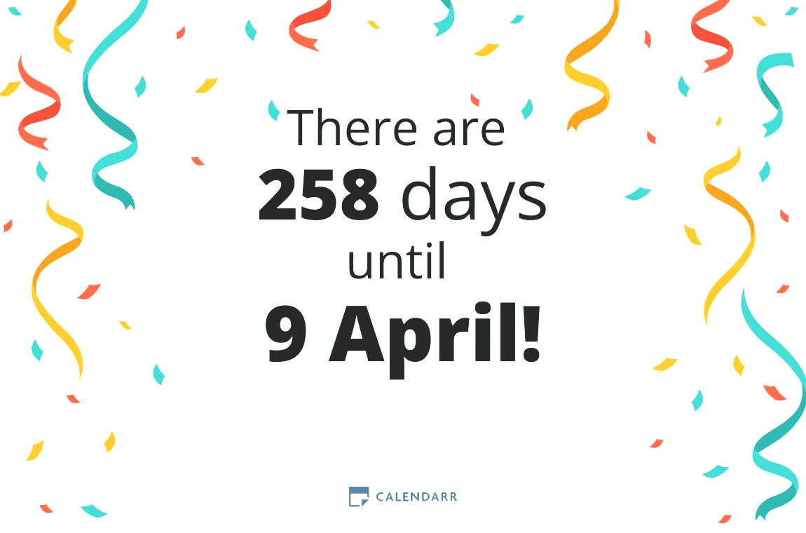 How many days until 9 April - Calendarr