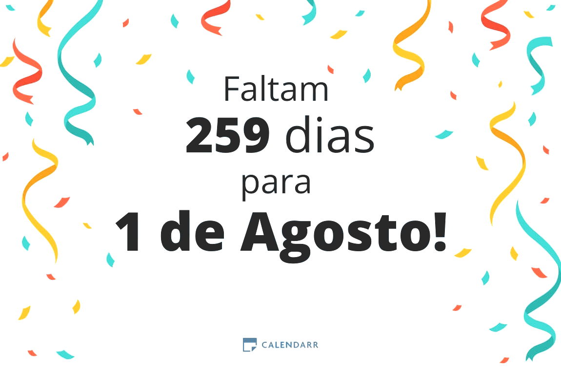 Descubra quantos dias faltam para 1 de Agosto - Calendarr