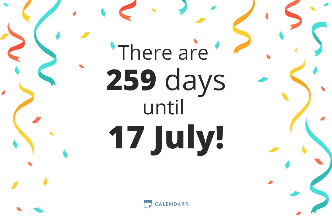 How many days until 17 July - Calendarr