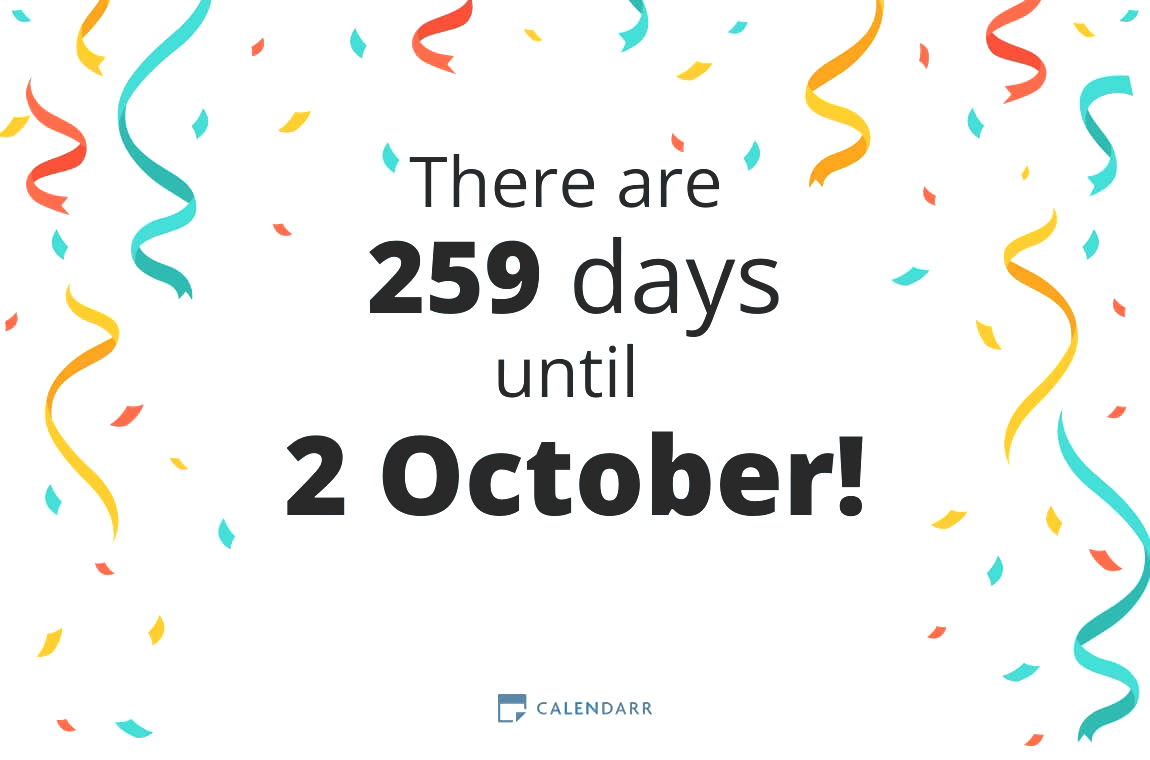 How many days until 2 October - Calendarr