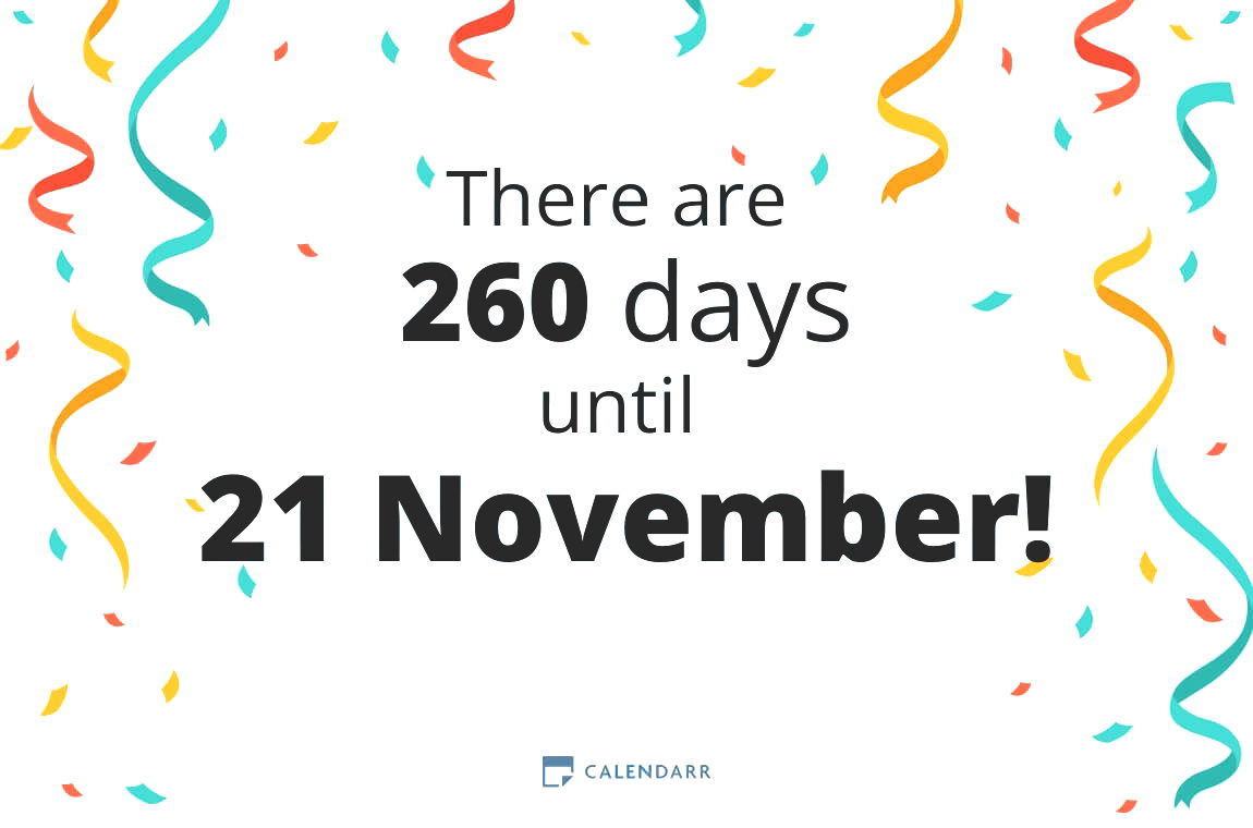 How many days until 21 November - Calendarr