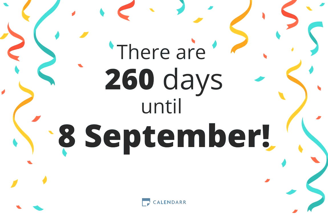 How many days until 8 September - Calendarr