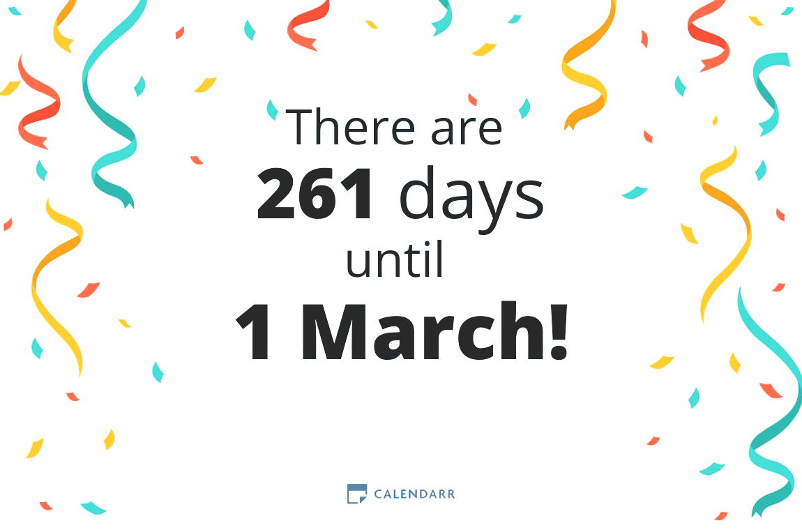 How many days until 1 March - Calendarr