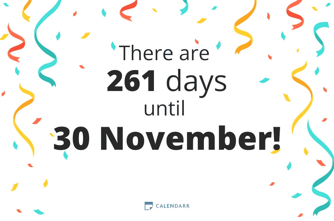 How many days until 30 November - Calendarr