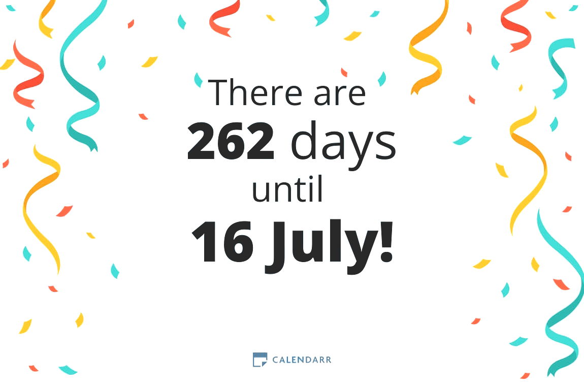 How many days until 16 July - Calendarr