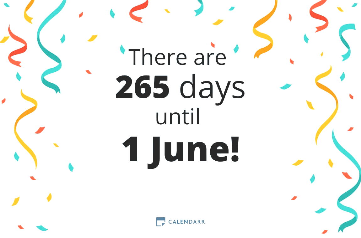 How many days until 1 June - Calendarr
