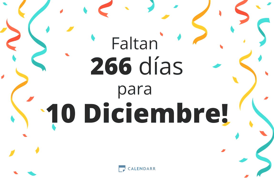 Descubre cuántos días faltan para 10 Diciembre - Calendarr