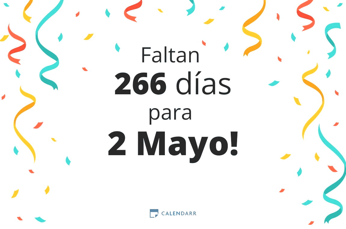 Descubre cuántos días faltan para 2 Mayo - Calendarr