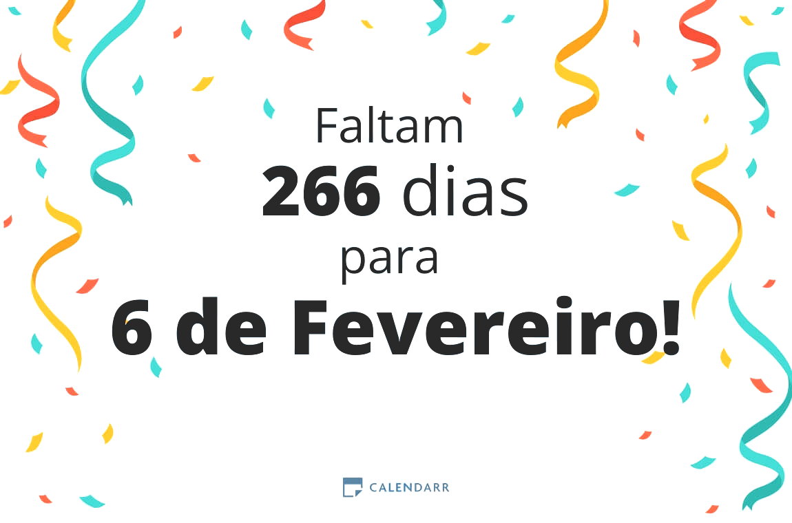 Descubra quantos dias faltam para 6 de Fevereiro - Calendarr