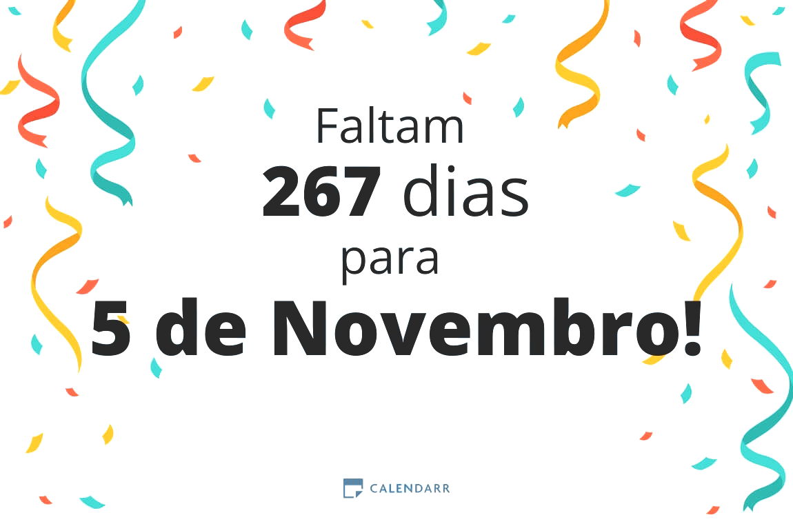 Descobre quantos dias faltam para 5 de Novembro - Calendarr