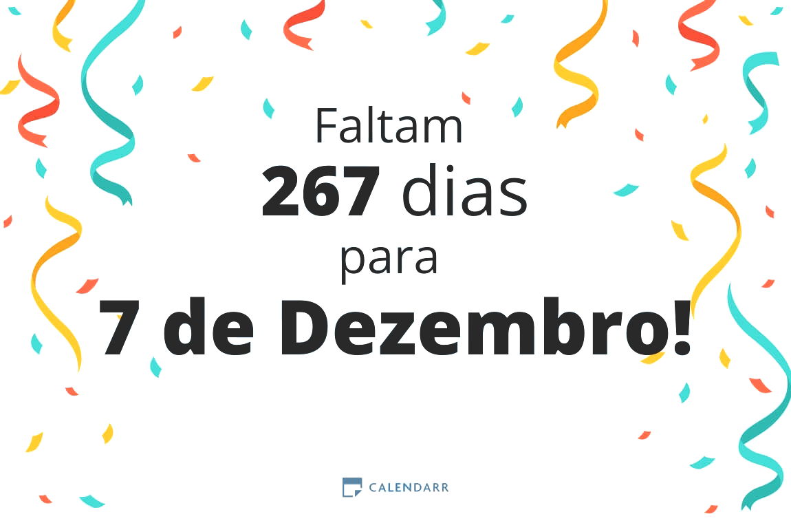 Descobre quantos dias faltam para 7 de Dezembro - Calendarr