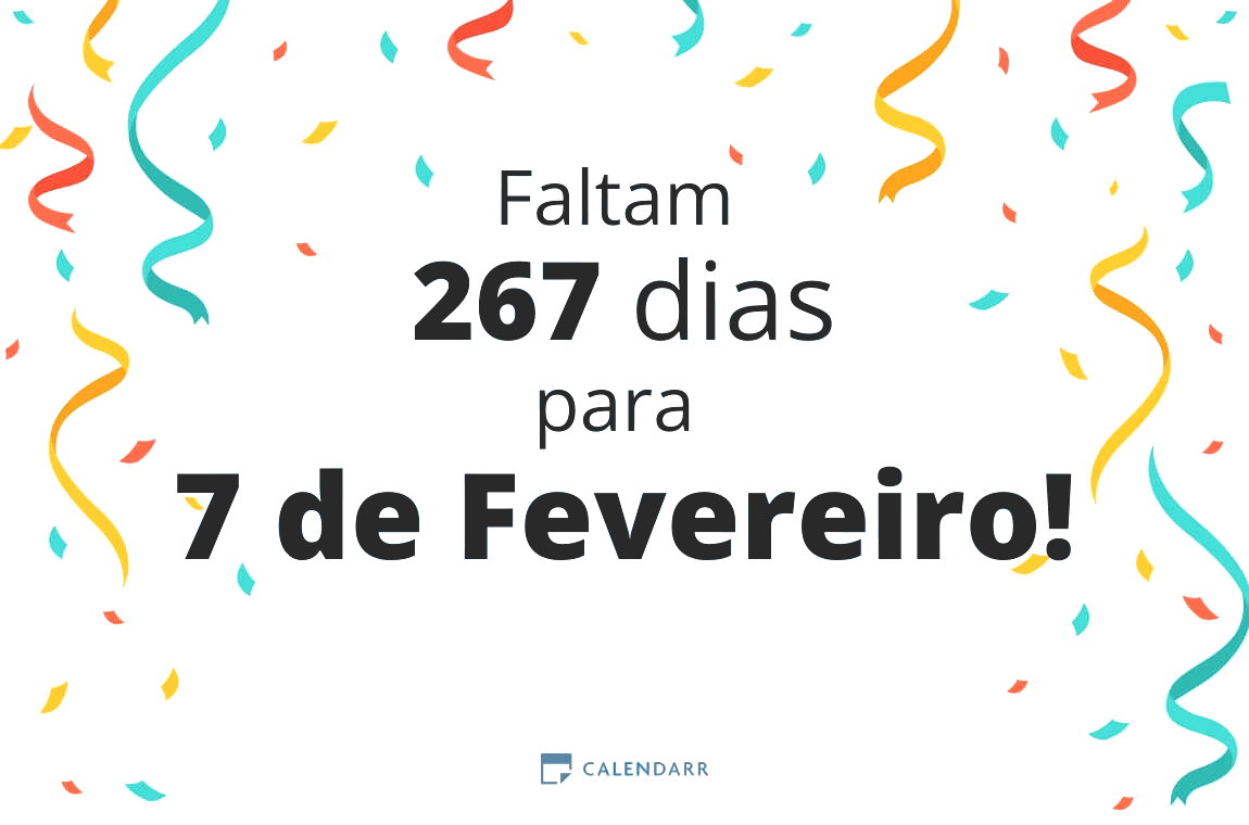 Descubra quantos dias faltam para 7 de Fevereiro - Calendarr