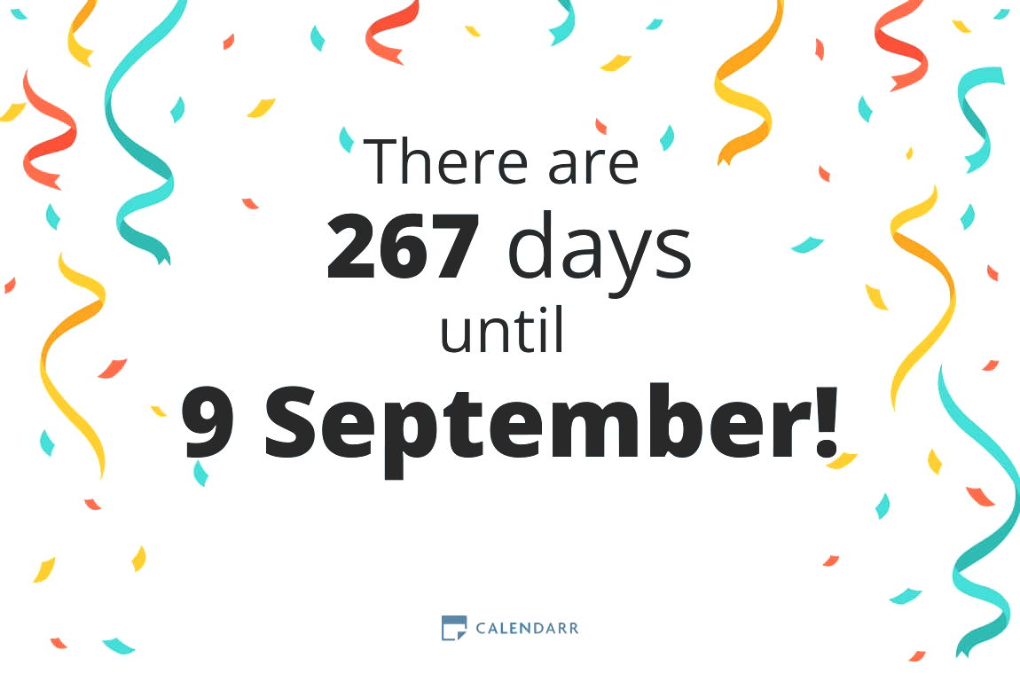 How many days until 9 September - Calendarr