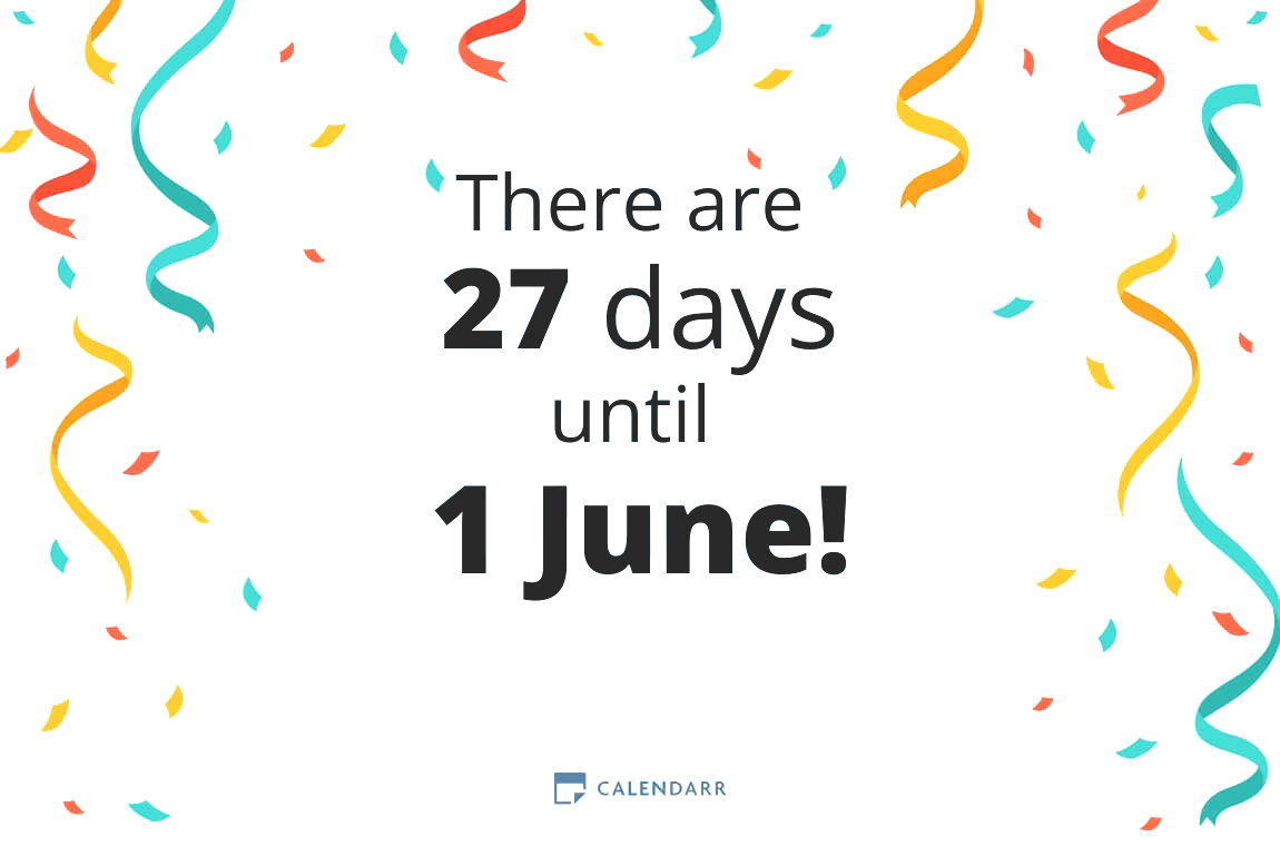 How many days until 1 June - Calendarr