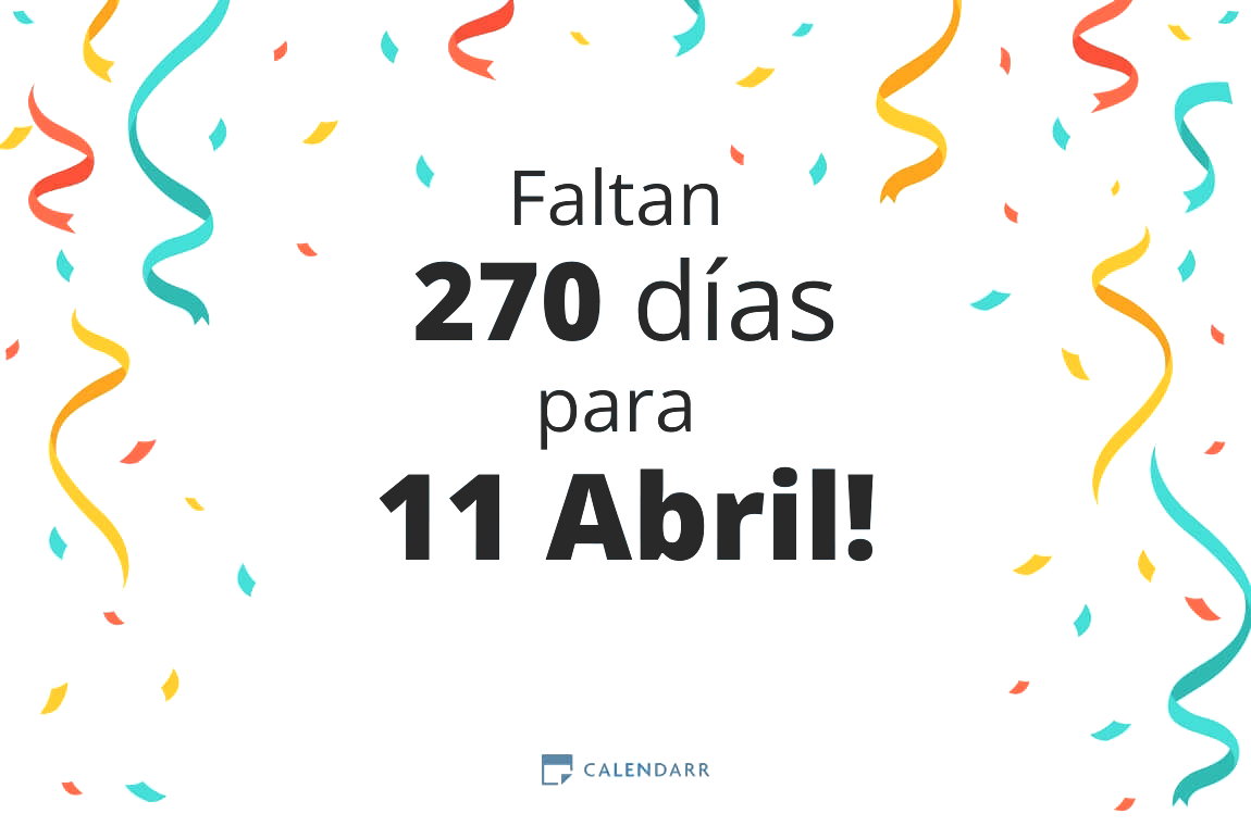 Descubre cuántos días faltan para 11 Abril - Calendarr