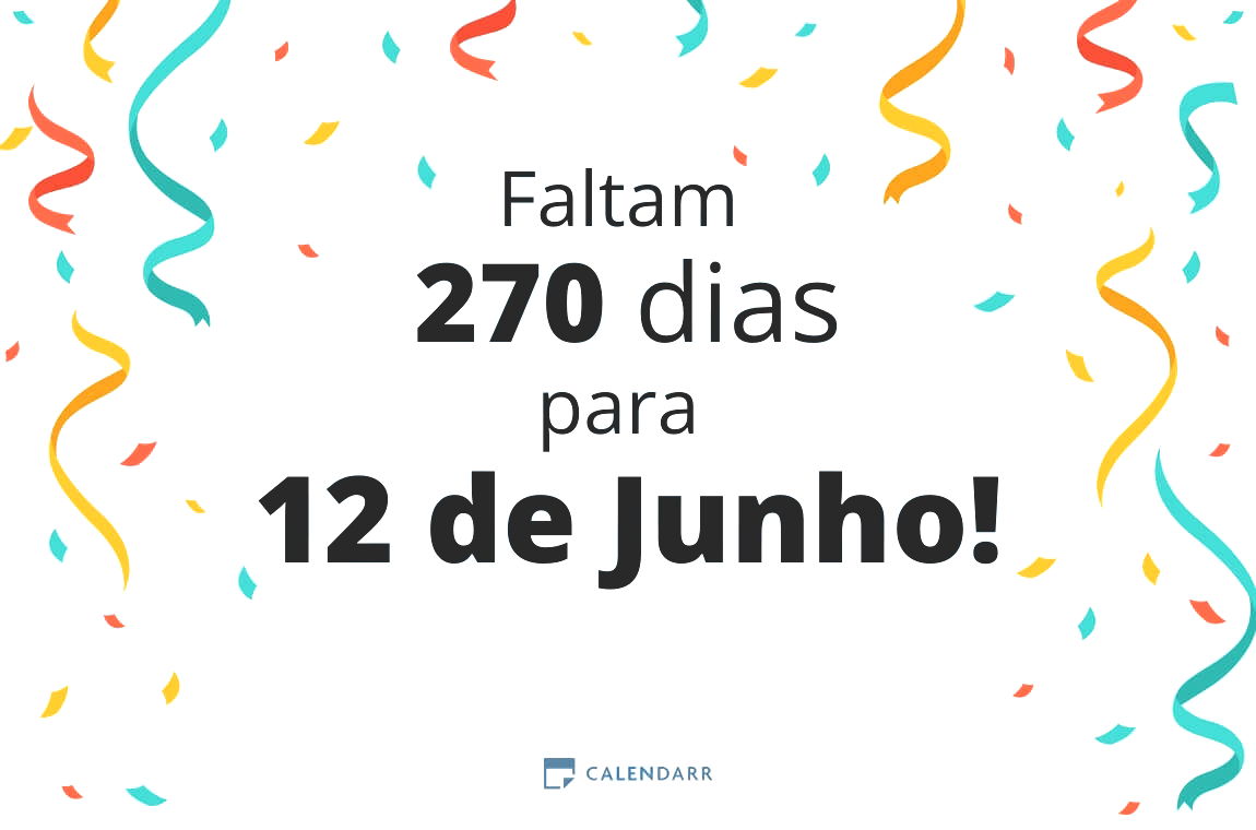 Descobre quantos dias faltam para 12 de Junho - Calendarr