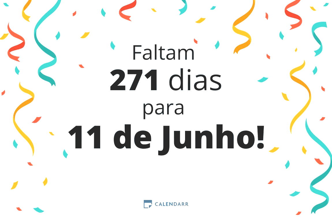 Descubra quantos dias faltam para 11 de Junho - Calendarr