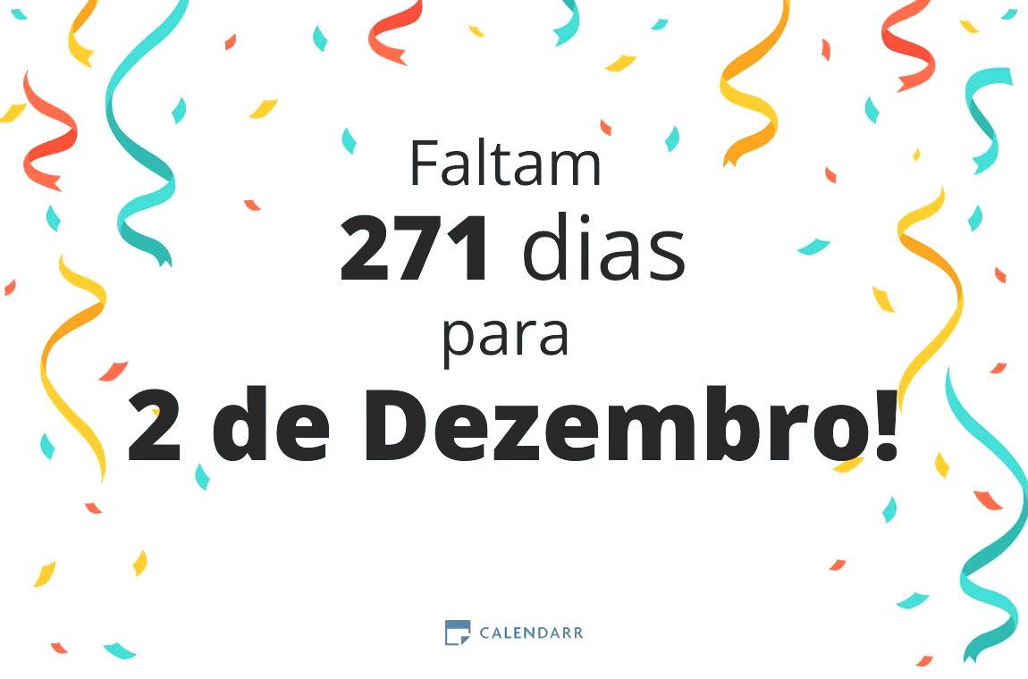 Descobre quantos dias faltam para 2 de Dezembro - Calendarr