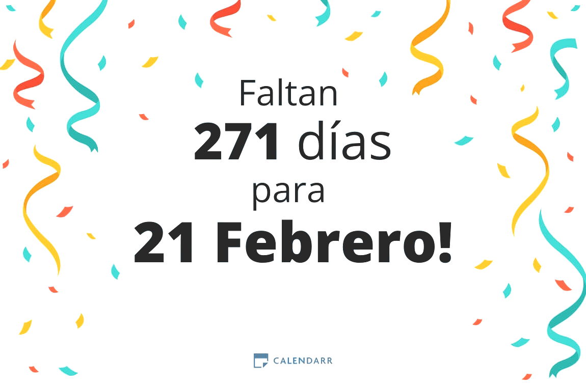 Descubre cuántos días faltan para 21 Febrero Calendarr