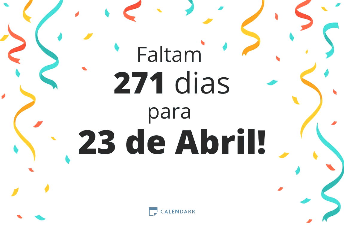 Descobre quantos dias faltam para 23 de Abril - Calendarr