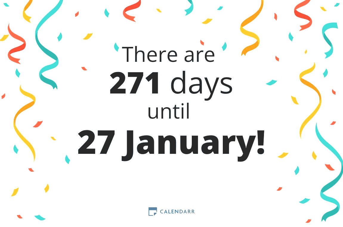 How many days until 27 January Calendarr