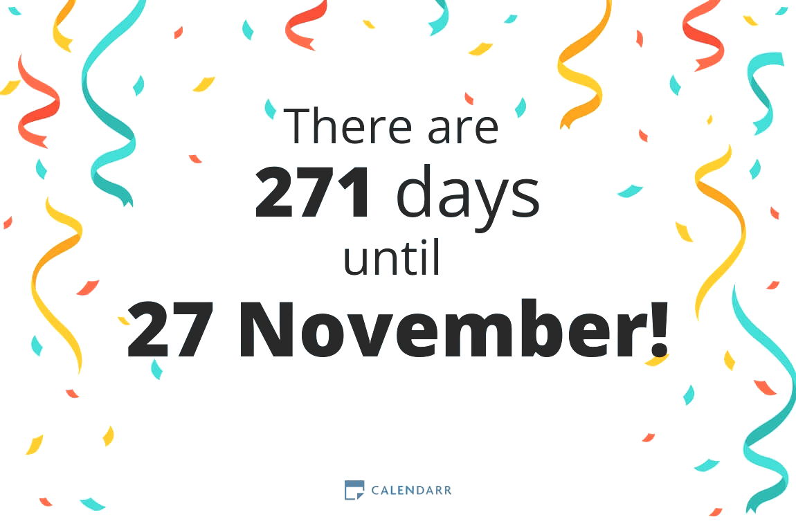 How many days until 27 November - Calendarr